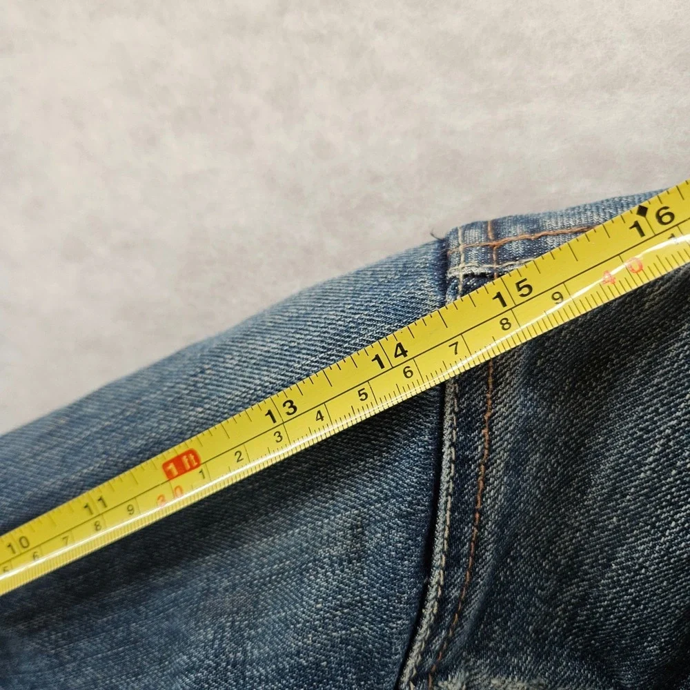 GAP‎ Kids Denim Jacket XS (4-5) Blue Jean Trucker Coat Distressed